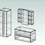Чертеж Мебель для ванной комнаты Рони 1 BMS