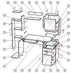 Схема сборки Компьютерный стол Сокол КСТ-11.1 BMS