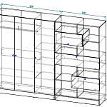 Чертеж Шкаф-стеллаж Шелби-8 BMS