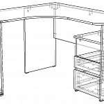 Чертеж Письменный стол Киви ГН-139.011 BMS