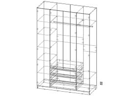Распродажа - Распашной шкаф Вилета 4 с ящиками  (1600х2450х600)