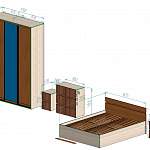 Чертеж Спальный гарнитур Лина 5 BMS