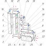 Схема сборки Лестница для кровати Волна 3 BMS