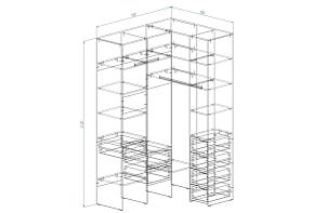 Распродажа - Гардеробная угловая Страйп 4 (1500х2400х1200)