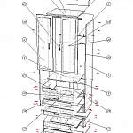 Схема сборки Шкаф 2-х дверный с 4 ящиками Юлианна BMS