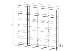 Распродажа - Шкаф распашной Интарс 4А  (2200х2300х300)