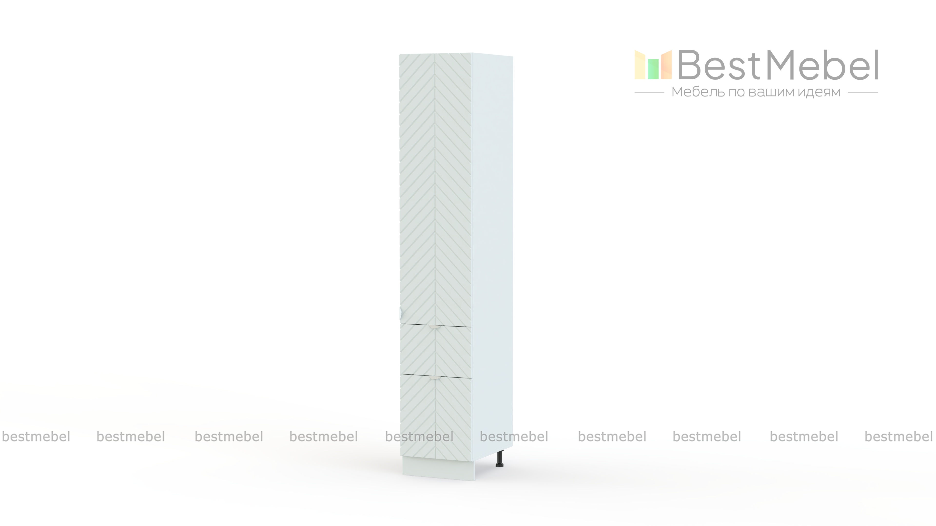 Шкаф-пенал с дверцей и 2-мя ящиками Анаис BMS