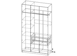 Распродажа - Шкаф для одежды Бронкс  (1510х2750х600)