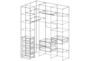 Распродажа - Гардеробная угловая Страйп 4  (1800х2400х1200)