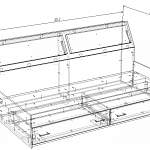Чертеж Кровать Домино BMS