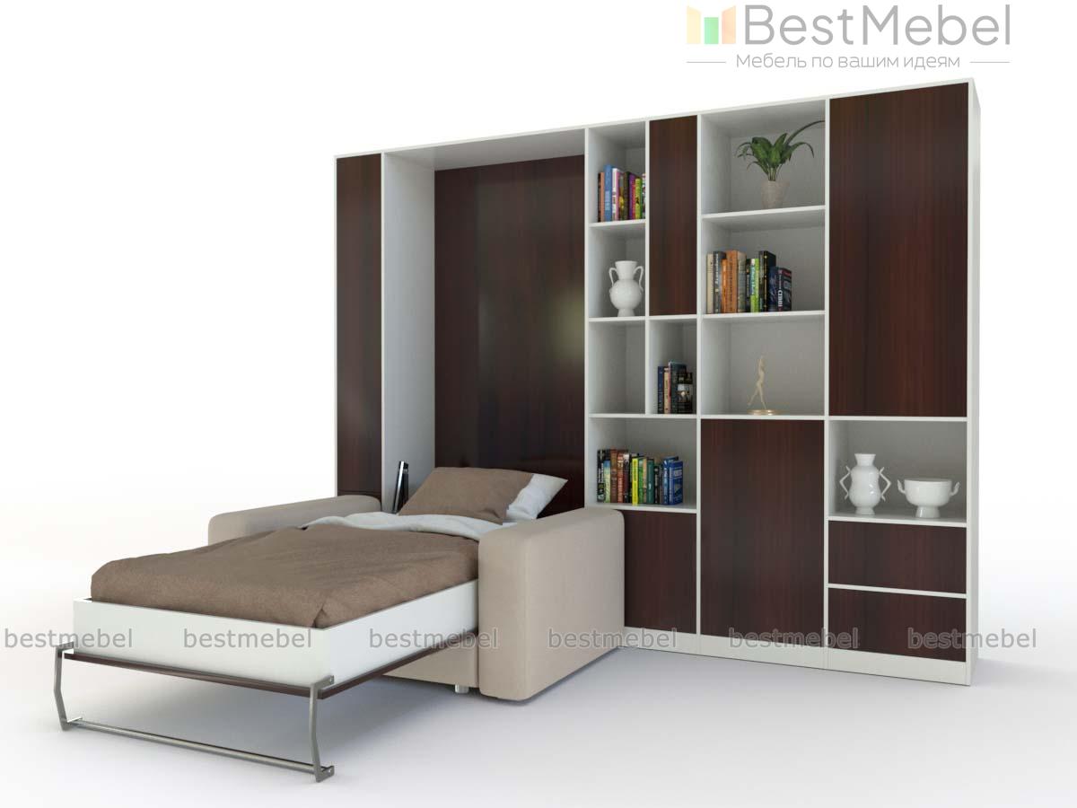 Шкаф-кровать с диваном Холли BMS - Фото