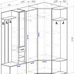 Чертеж Прихожая угловая Ника BMS