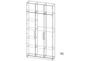 Распродажа - Распашной шкаф Вилета 6 (1300х2700х300)