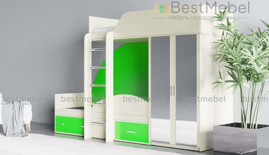Детская кровать со шкафом Мартин 4 BMS - Фото