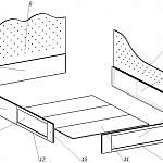 Схема сборки Угловая кровать с мягким изголовьем Лилия BMS