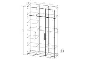 Распродажа - Распашной шкаф Вилета 6 (1500х2600х500)