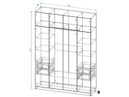 Распродажа - Шкаф для одежды Норд  (1800х2500х500)