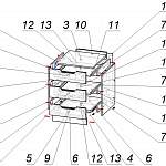 Схема сборки Тумба прикроватная Либерти ТД-297.03.01 BMS