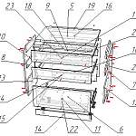 Схема сборки Шкаф нижний с 3-мя ящиками Лофт BMS