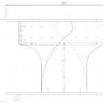 Чертеж Стол журнальный Меренга 2 BMS