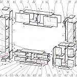 Схема сборки Стенка для гостиной Пенелопа-3 BMS