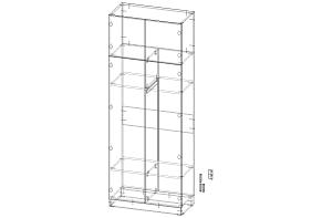 Распродажа - Шкаф распашной Фарелл 35  (800х2100х400)