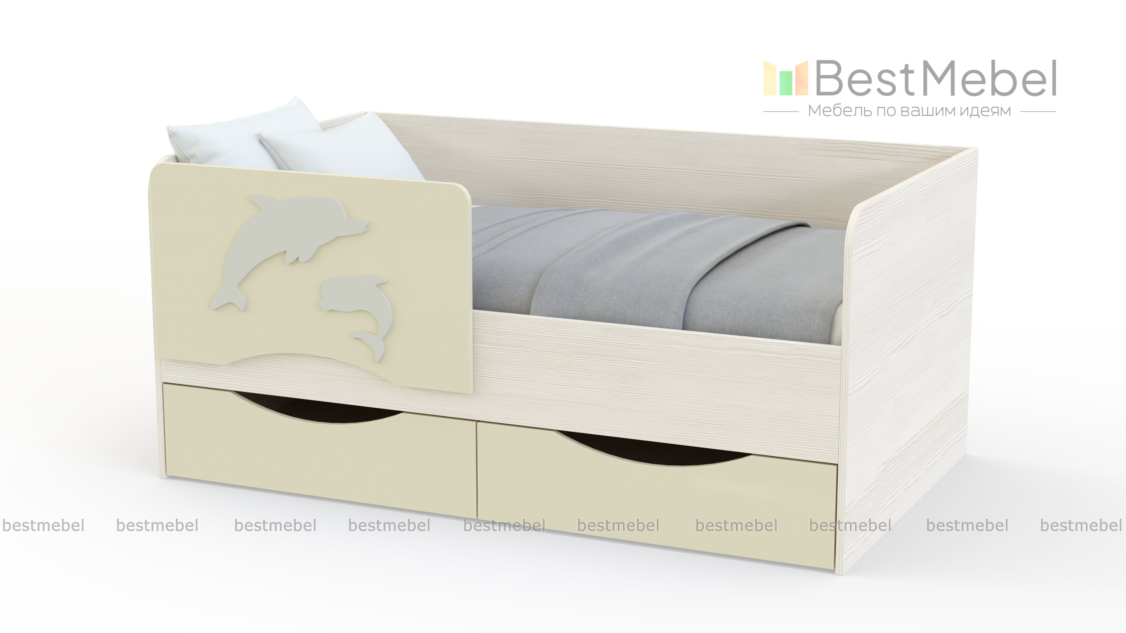 Кровать детская Дельта с ящиками BMS