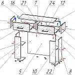 Схема сборки Столик туалетный Реми 3 BMS