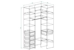 Распродажа - Гардеробная угловая Страйп 2 (1300х2300х1000)