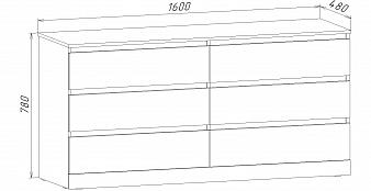 Распродажа - Комод Мальм (1600х780х480)