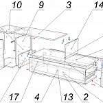 Схема сборки Тумба ТВ-столик CA 546 BMS