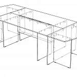 Чертеж Стол для переговоров Комфорт 4 BMS