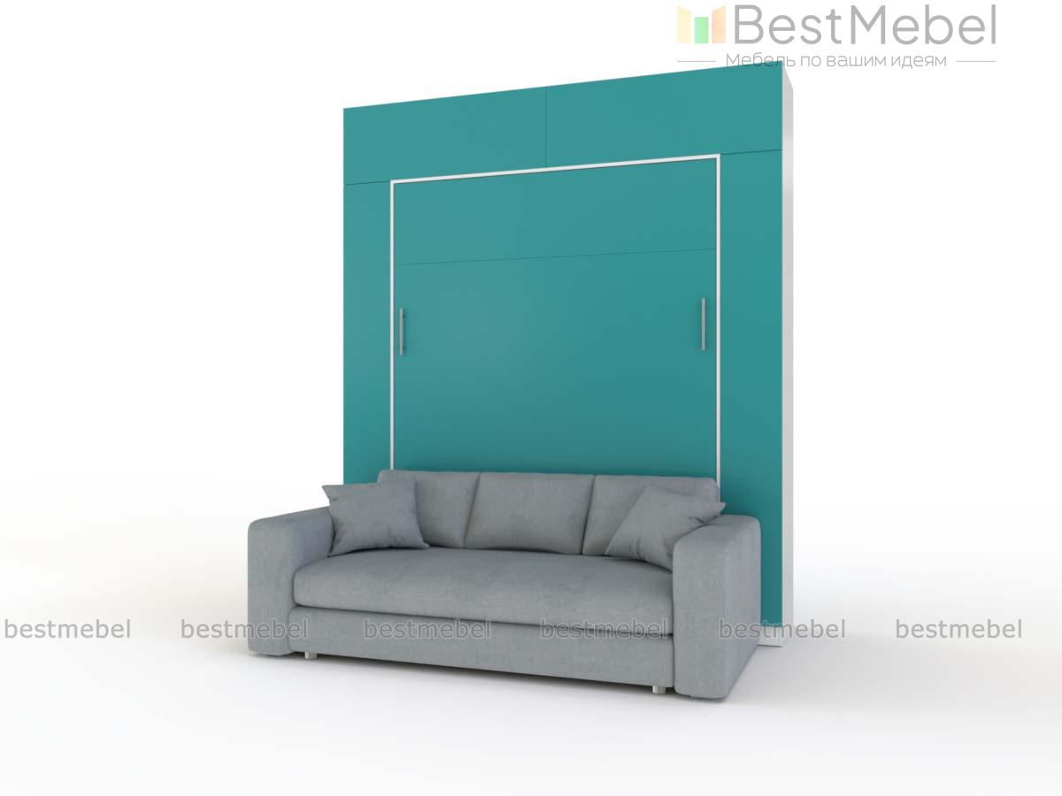 Шкаф-кровать с диваном и антресолью Марта BMS - Фото
