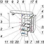 Схема сборки Стол маникюрный Танго BMS