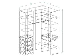 Распродажа - Гардеробная угловая Руссо 2  (1600х2400х1300)