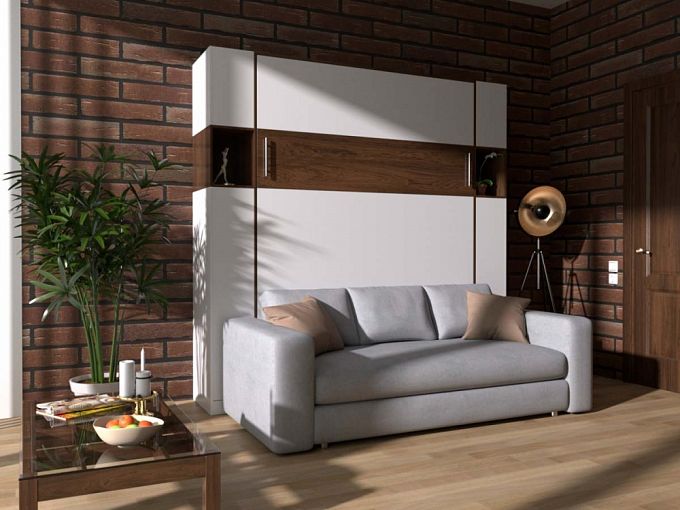 Шкаф-кровать с диваном Браво BMS - Фото