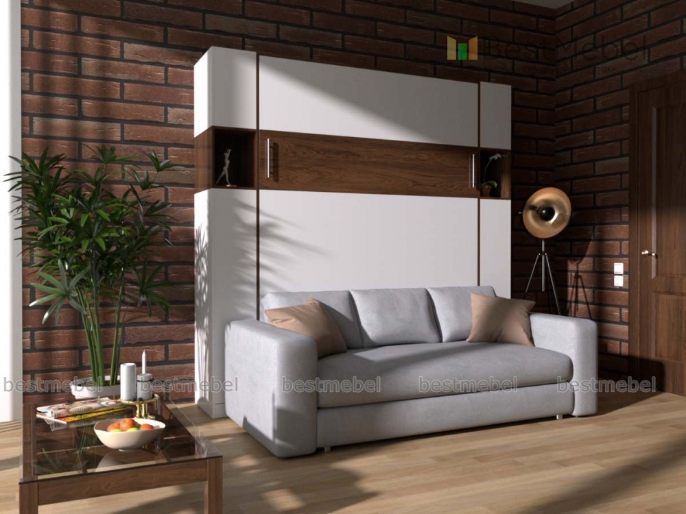 Шкаф-кровать с диваном Браво BMS