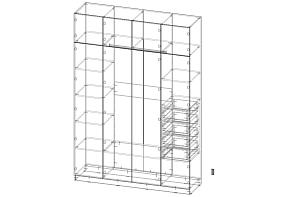 Распродажа - Распашной шкаф Вилета 8  (1800х2600х500)