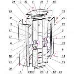 Схема сборки Шкаф угловой 2-х дверный Джордан 4-4804 BMS