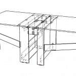 Чертеж Кухонный стол Лаура 12 BMS