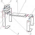 Схема сборки Одноместный маникюрный стол Лана 1 BMS