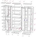 Схема сборки Шкаф для книг Ксено 6 BMS