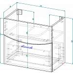 Чертеж Тумба в ванную комнату Стелл 12 BMS