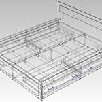 Чертеж Кровать с ящиками Мальта BMS
