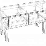 Чертеж Журнальный столик Сакура 6 BMS