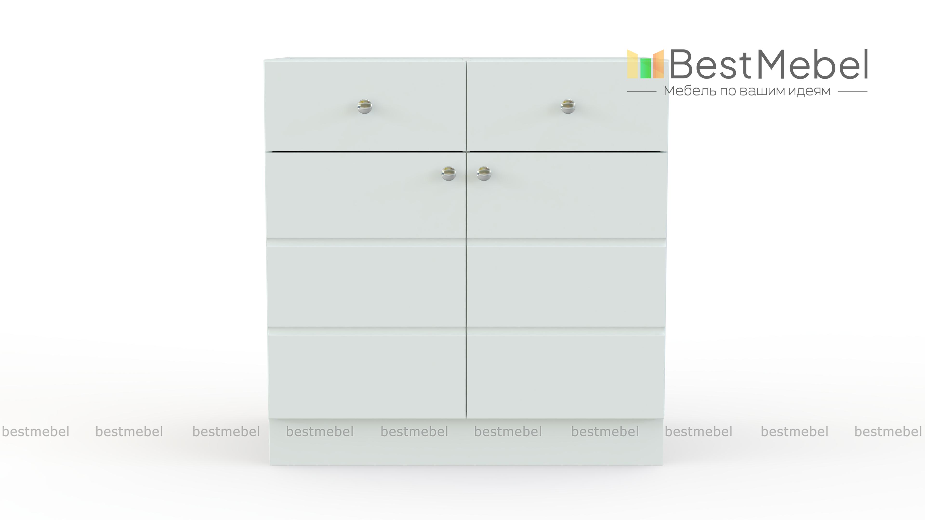 Тумба напольная Квадро 2 ящика BMS - Фото