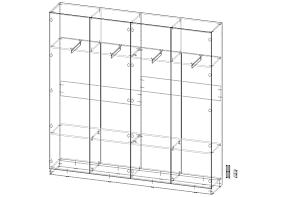 Распродажа - Шкаф распашной Фарелл 42  (2200х2200х400)
