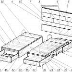 Схема сборки Кровать с выдвижными ящиками Домино BMS