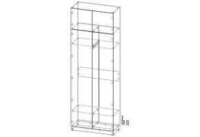 Распродажа - Шкаф распашной Ангард 35 (900х2600х400)