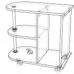 Чертеж Журнальный стол СЖ-4 BMS